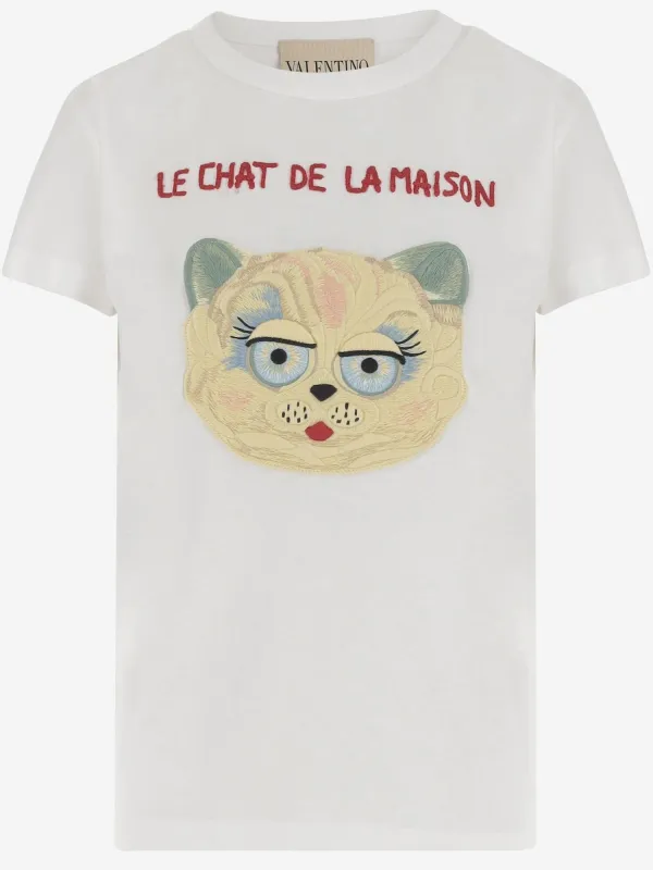 Le Chat de la Maison Cotton T-Shirt sold by Lord & Taylor