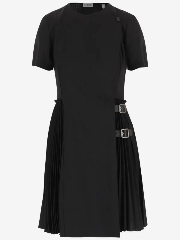 Wool-Blend Kilt Dress in Black sold by Lord & Taylor