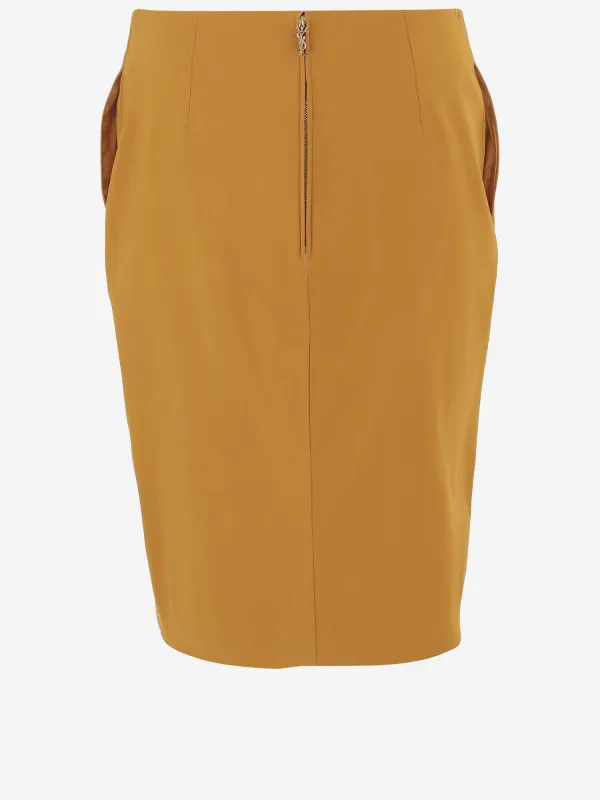 Satin Pencil Skirt made by Yves Saint Laurent