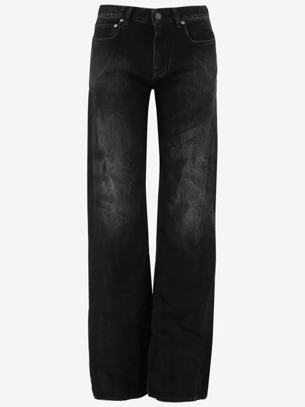 Wide-Leg Cotton Denim Trousers sold by Lord & Taylor
