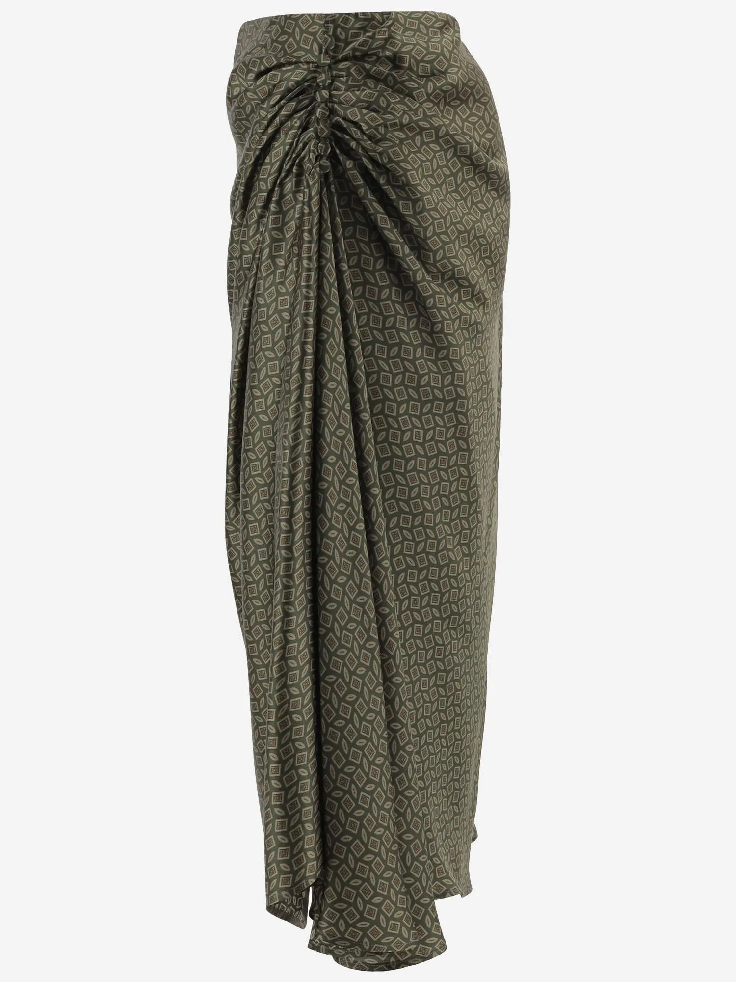 Khaki Silk Long Skirt sold by Lord & Taylor product image thumbnail 3