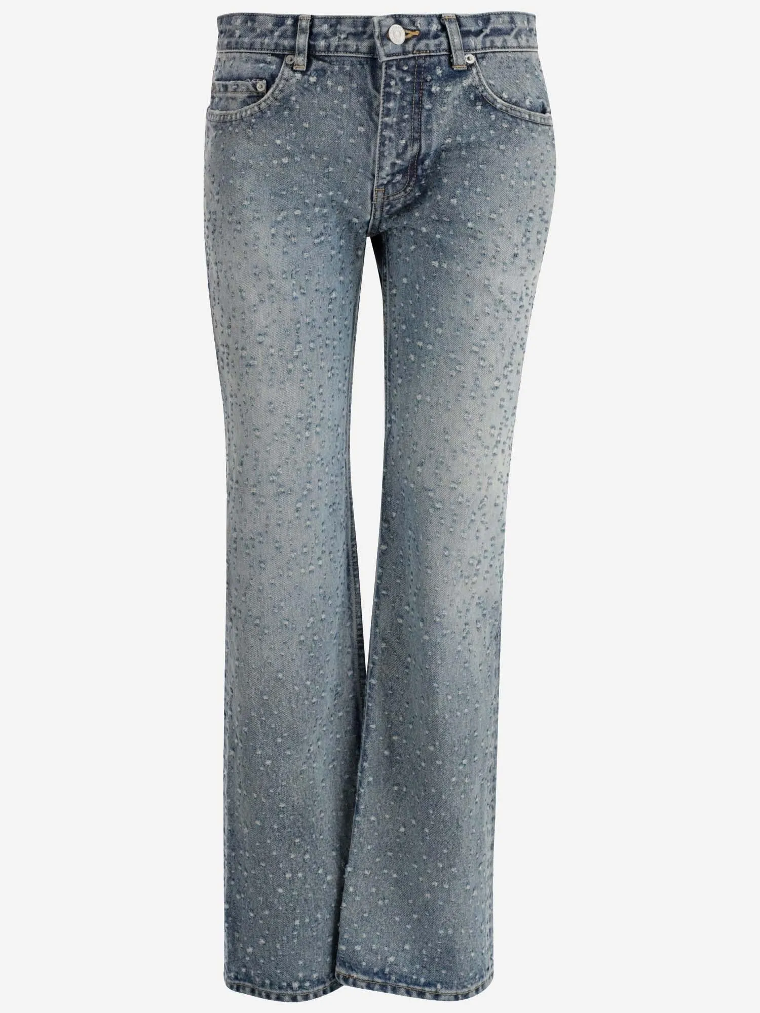 Low-Waist Hole Denim Pants sold by Lord & Taylor