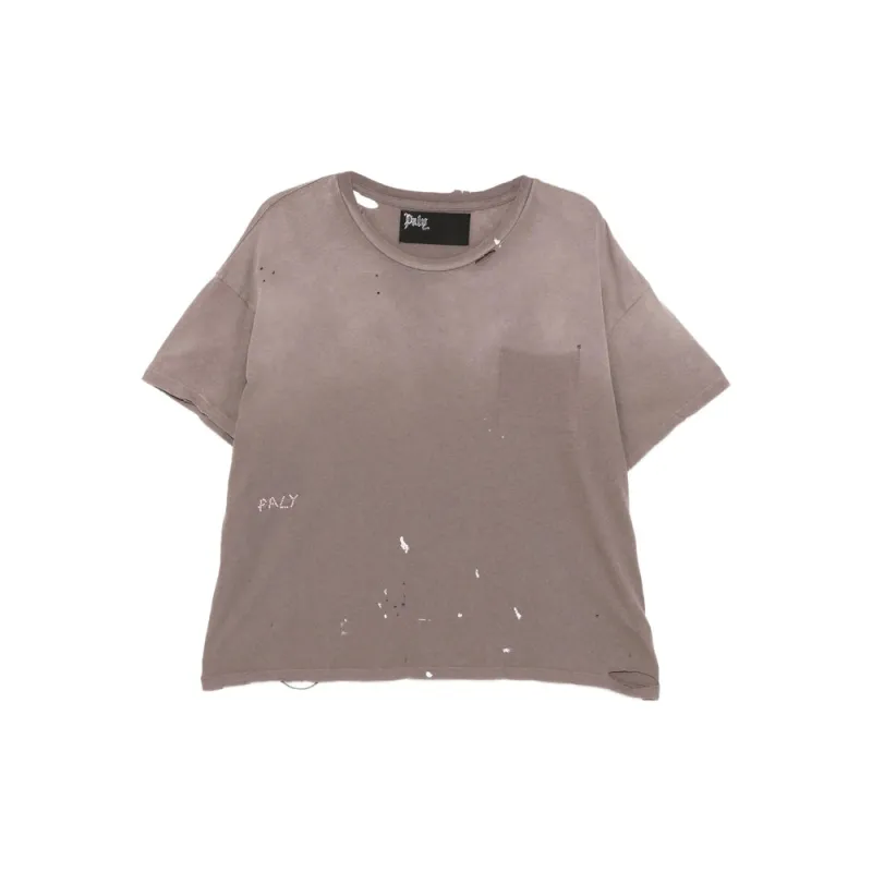 Light Brown Distressed Crew T-Shirt sold by Lord & Taylor