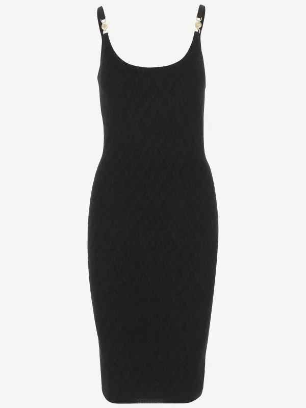 Stretch Jacquard V-Textured Knit Dress sold by Lord & Taylor