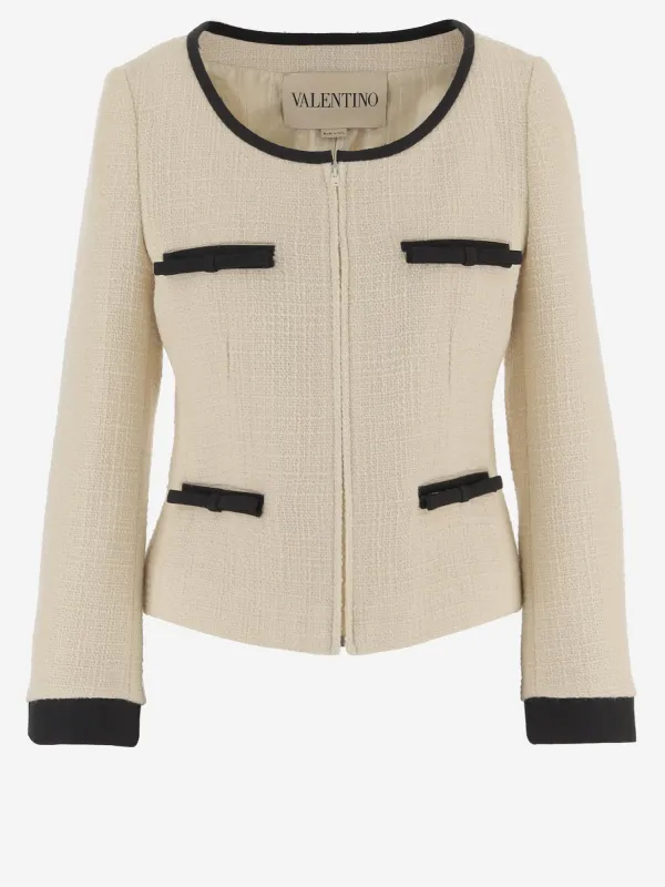 Wool Tweed Zip Jacket sold by Lord & Taylor