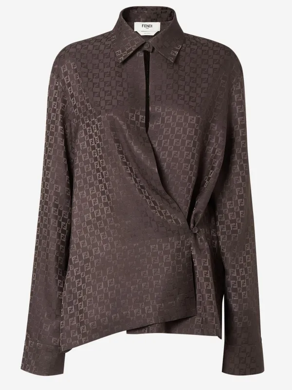 FF Jacquard Silk Shirt sold by Lord & Taylor