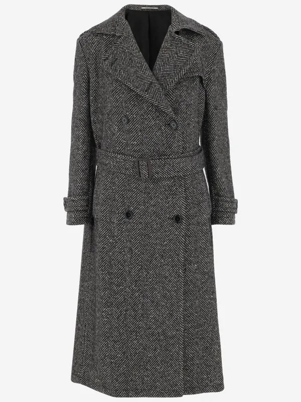 Wool-Blend Double-Breasted Coat sold by Lord & Taylor
