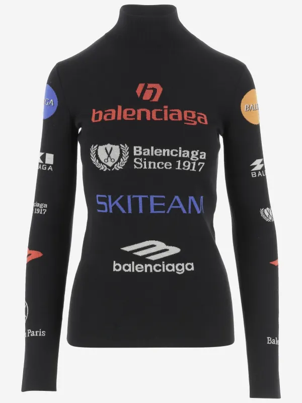 Wool-Blend Logo High-Neck Pullover sold by Lord & Taylor