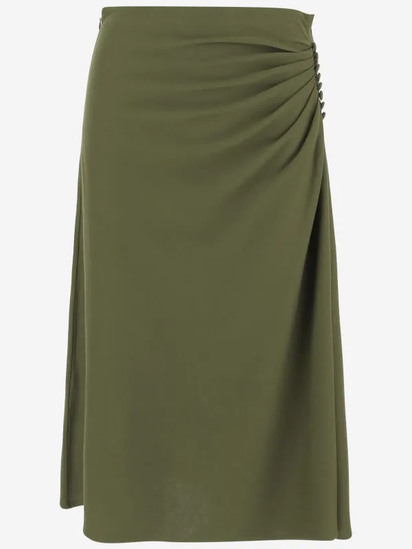 Cotton Skirt with Side Draping sold by Lord & Taylor