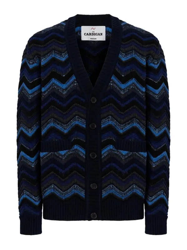Zigzag Wool V-Neck Cardigan sold by Lord & Taylor