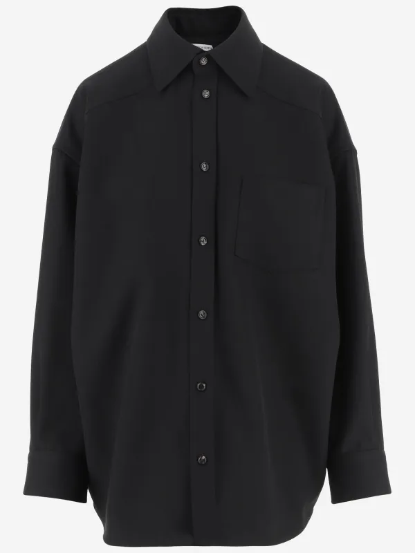Wool Twill Oversize Shirt sold by Lord & Taylor