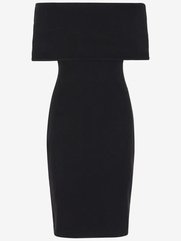 Off-Shoulder Stretch Nylon Midi Dress sold by Lord & Taylor