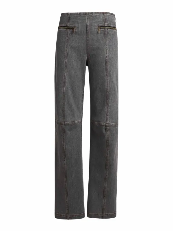 Grey Straight-Leg Jeans made by Lord & Taylor