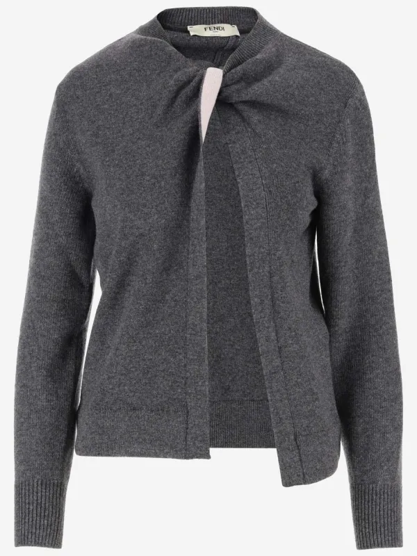 Wool and Cashmere Knot Cardigan sold by Lord & Taylor