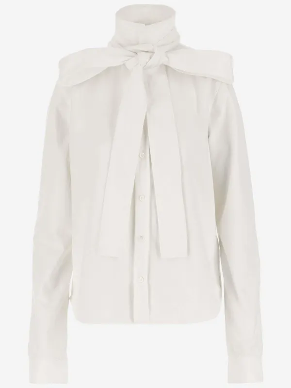 Cotton Denim Bow Shirt sold by Lord & Taylor