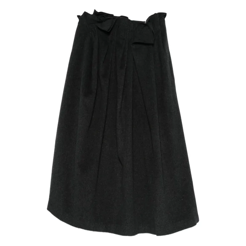 Black Pleated A-Line Skirt sold by Lord & Taylor