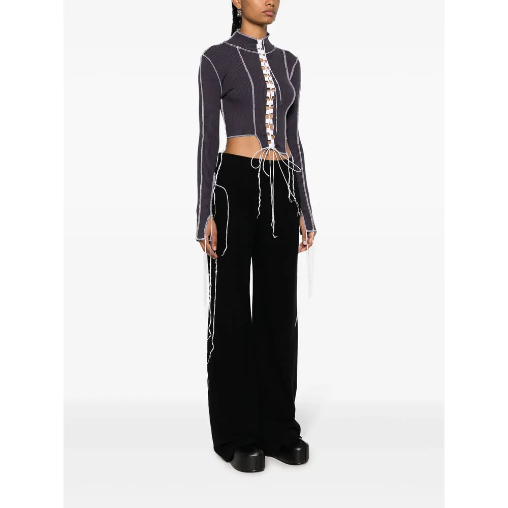 Julfer Contrast Stitching Mock Neck Top sold by Lord & Taylor product image thumbnail 2