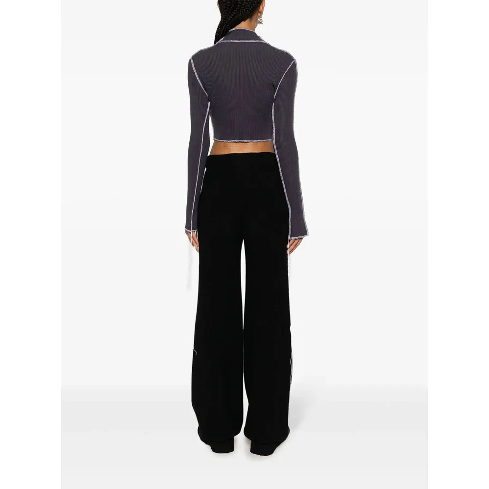 Julfer Contrast Stitching Mock Neck Top sold by Lord & Taylor product image thumbnail 3