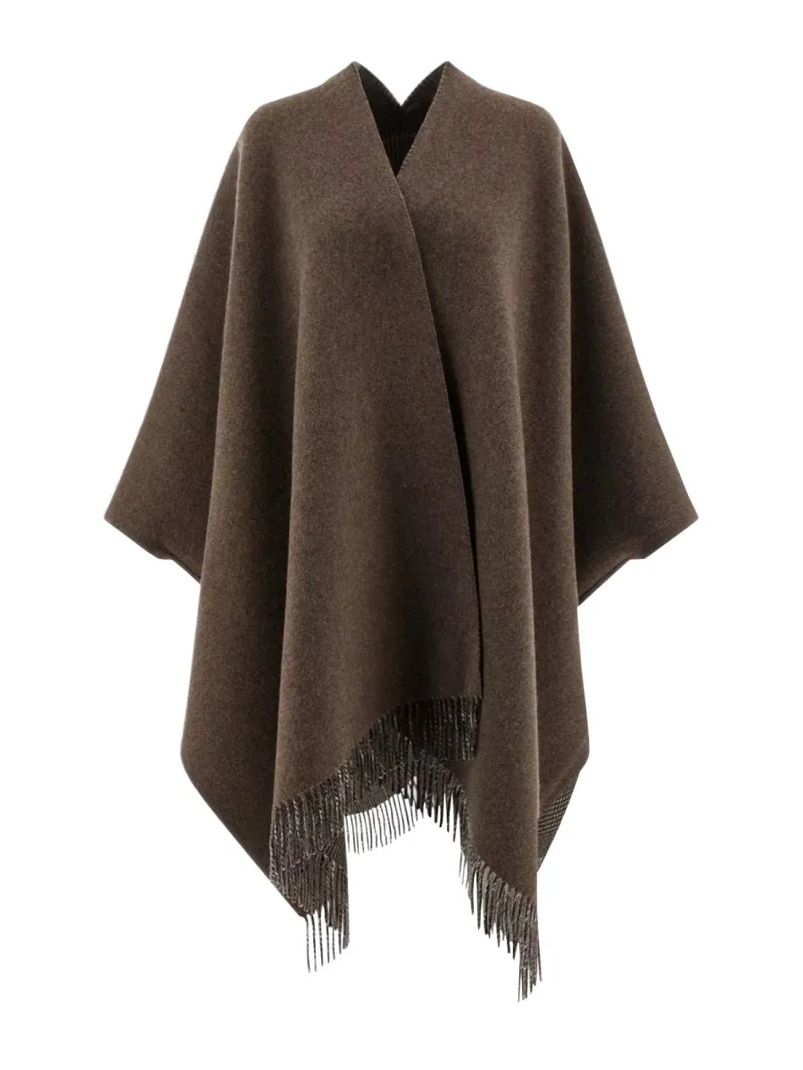 WOOL PONCHO WITH BANGS sold by Lord & Taylor product image thumbnail 5