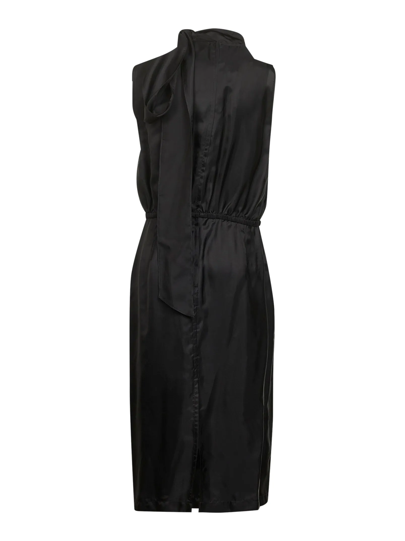Black Fluid Viscose Twill Midi Dress sold by Lord & Taylor product image thumbnail 2