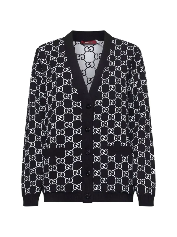 Gucci GG Wool Jacquard Reversible Cardigan sold by Lord & Taylor