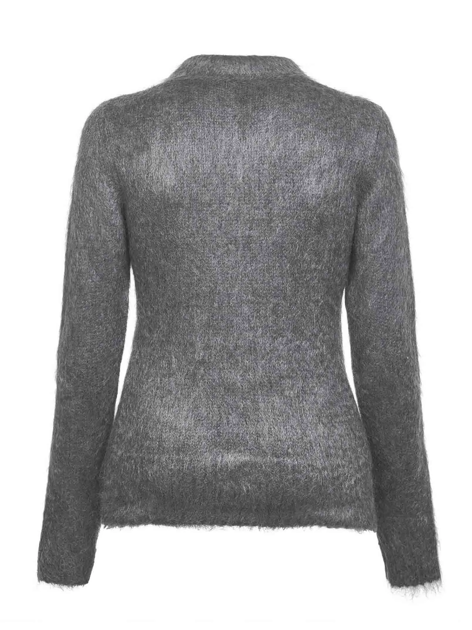 Grey Brushed Mohair Wool Blend Cardigan sold by Lord & Taylor product image thumbnail 2