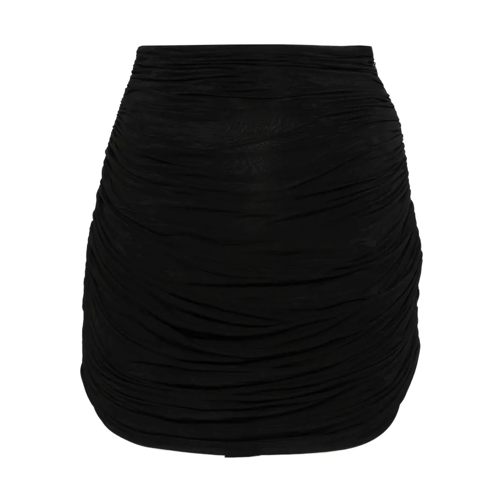 Black Mini Skirt with Ruched Detail sold by Lord & Taylor