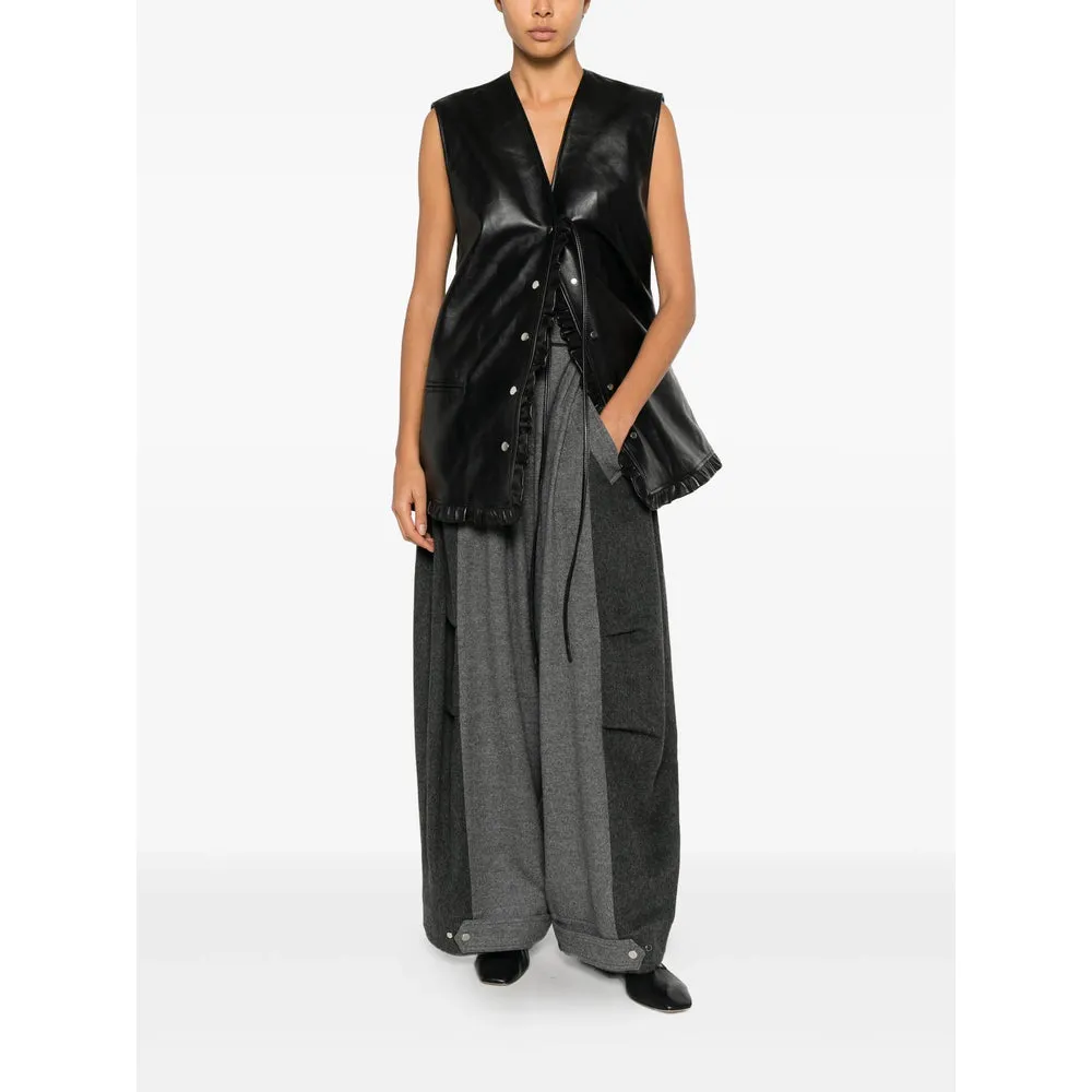 Leather Waistcoat with Ruffled Trim sold by Lord & Taylor product image thumbnail 4