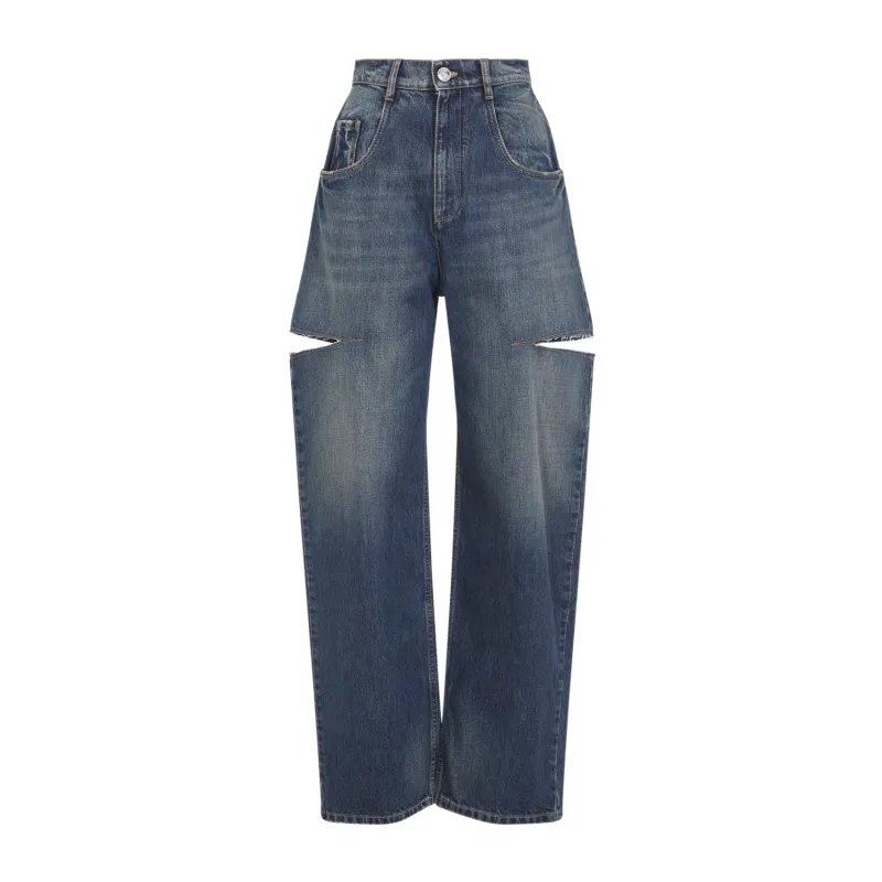 CROPPED JEANS WITH FRAYED HEM sold by Lord & Taylor