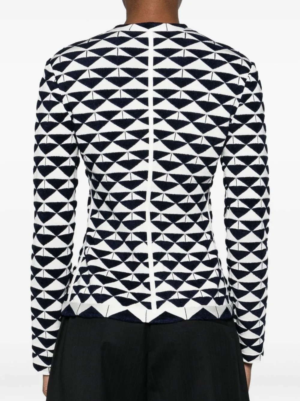 COTTON BLEND GEOMETRIC BLOUSE sold by Lord & Taylor product image thumbnail 4