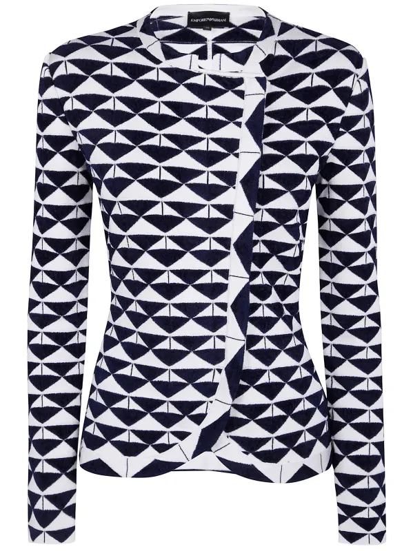 COTTON BLEND GEOMETRIC BLOUSE sold by Lord & Taylor