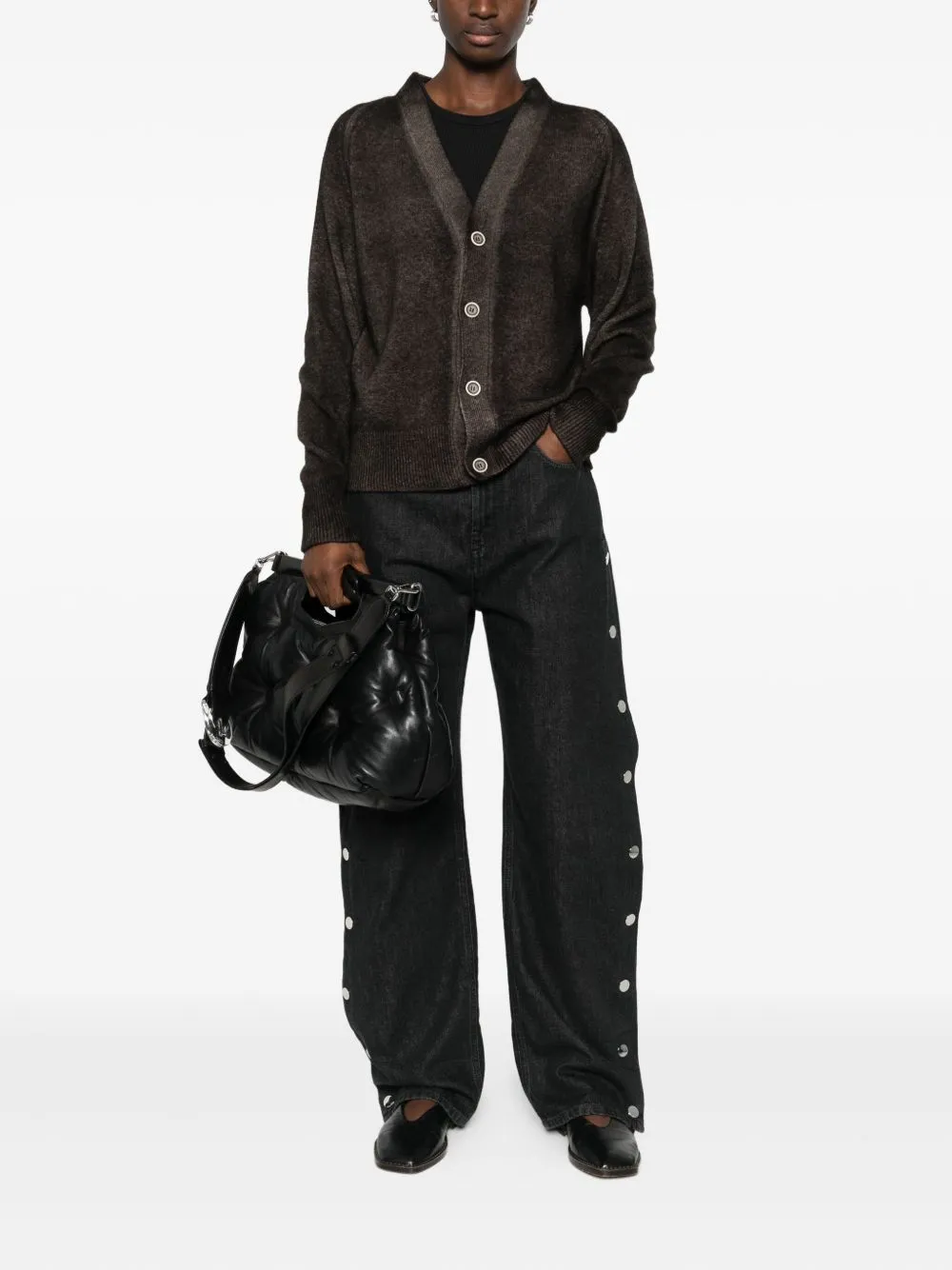 WOOL AND CASHMERE V-NECKED CARDIGAN sold by Lord & Taylor product image thumbnail 2