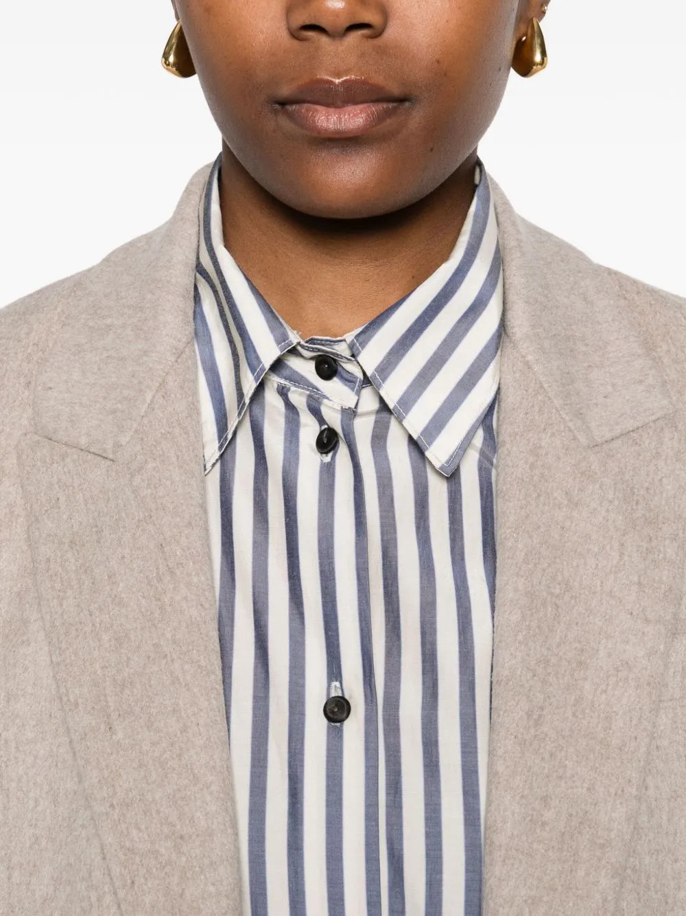 STRIPED COTTON BLEND SHIRT sold by Lord & Taylor product image thumbnail 5