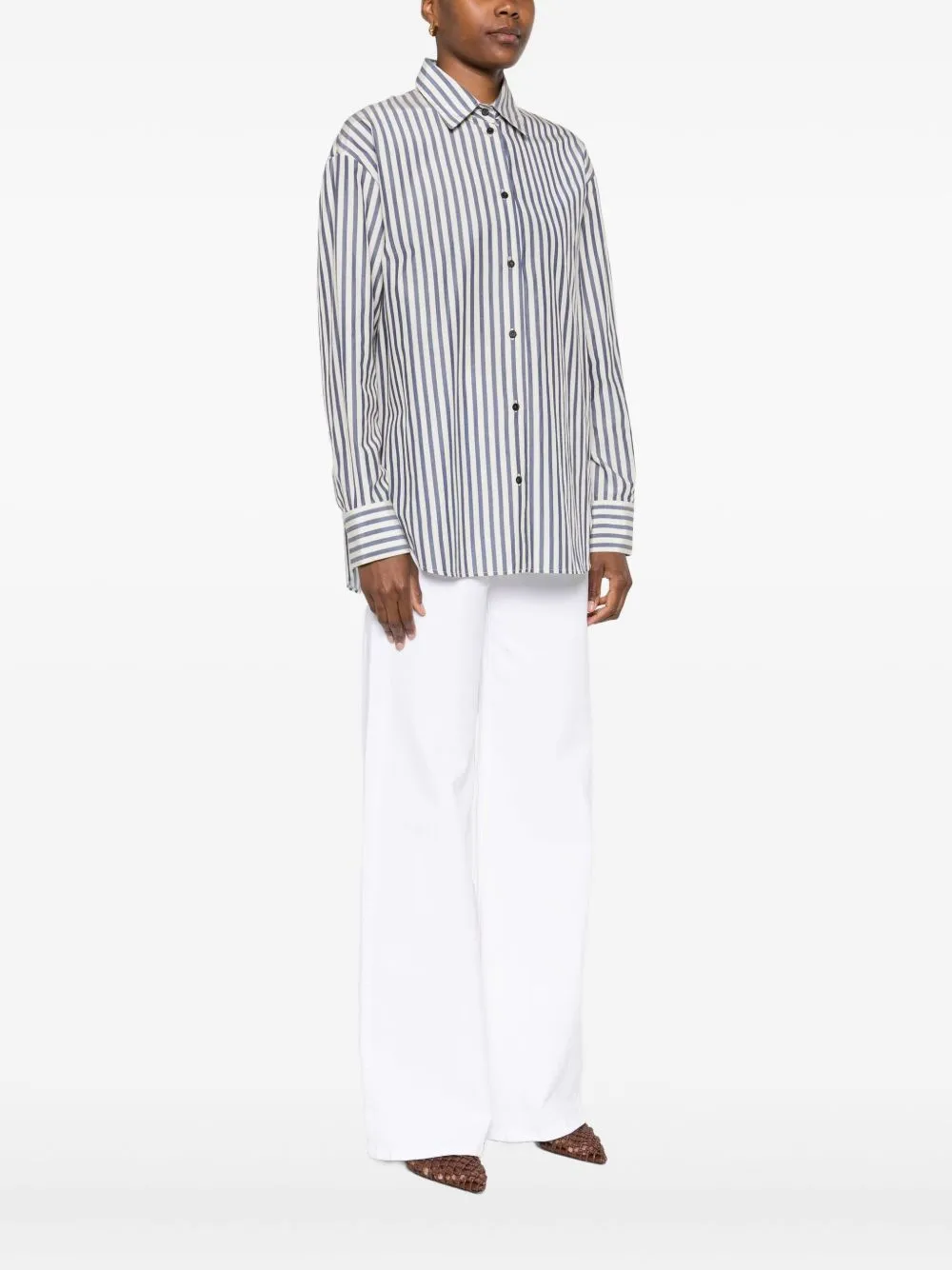 STRIPED COTTON BLEND SHIRT sold by Lord & Taylor product image thumbnail 2