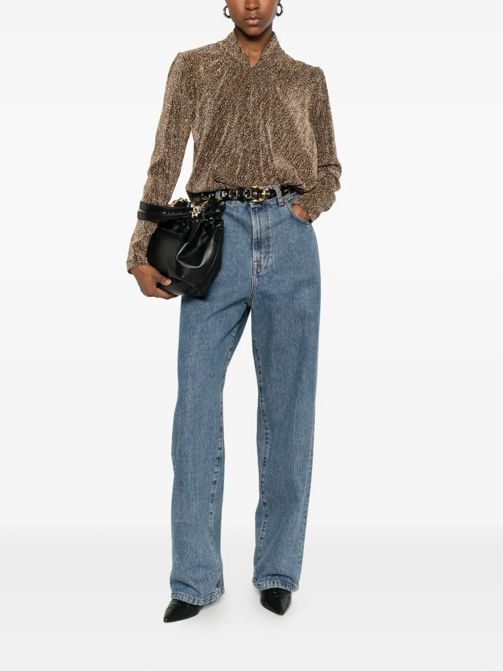 METALLIC HIGH-NECK SWEATER sold by Lord & Taylor product image thumbnail 2