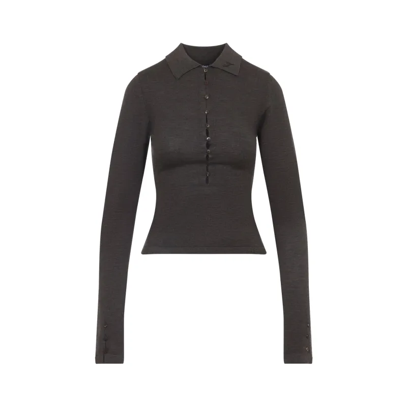 BROWN MERINO WOOL SWEATER made by Jacquemus
