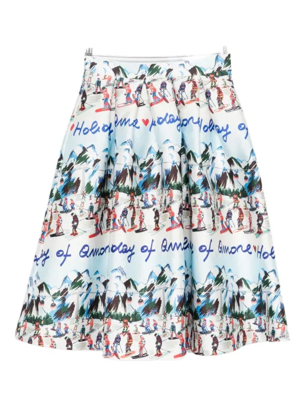 PRINTED MIDI SKIRT sold by Lord & Taylor