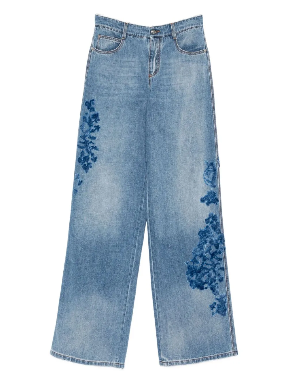 FLORAL COTTON JEANS sold by Lord & Taylor