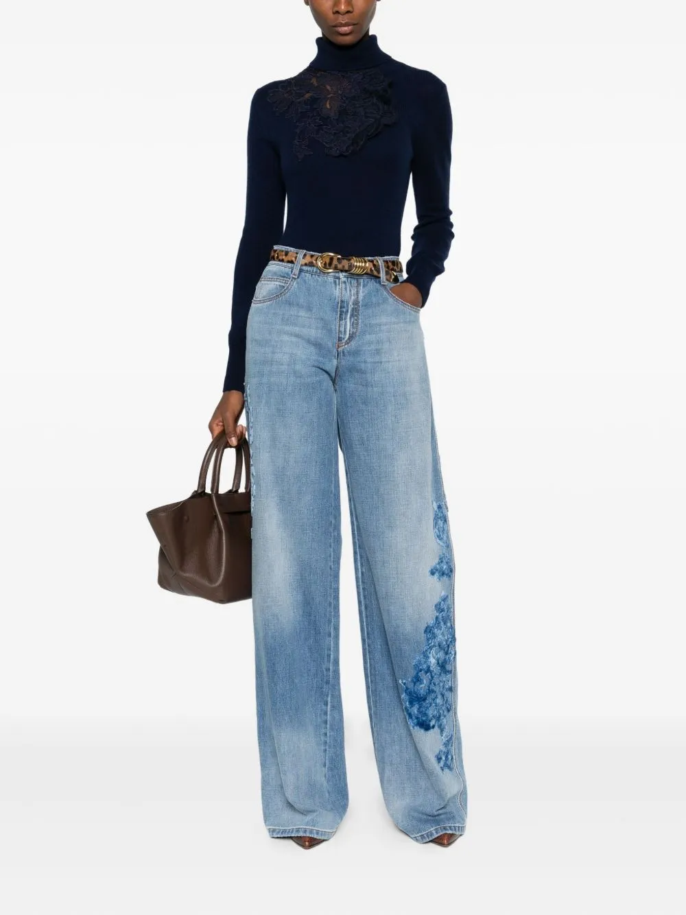 FLORAL COTTON JEANS sold by Lord & Taylor product image thumbnail 2
