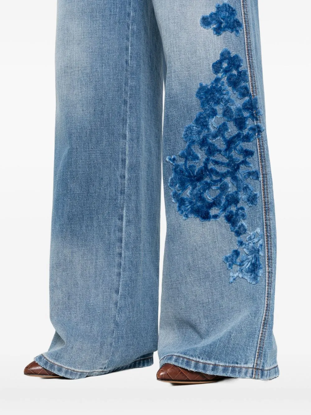 FLORAL COTTON JEANS sold by Lord & Taylor product image thumbnail 3