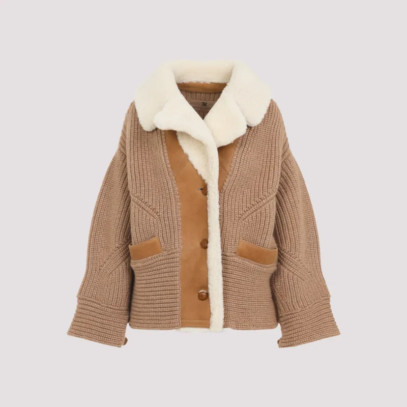 SHEARLING COLLAR KNIT CARDIGAN sold by Lord & Taylor