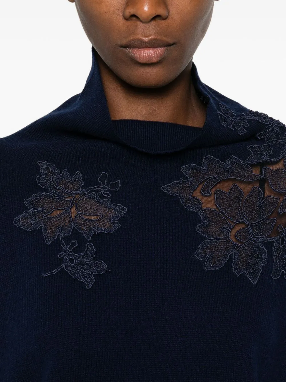 FLORAL APPLIQUÉ ROLLNECK sold by Lord & Taylor product image thumbnail 4