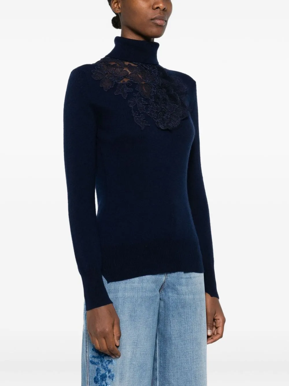 LACE ROLL NECK SWEATER sold by Lord & Taylor product image thumbnail 2