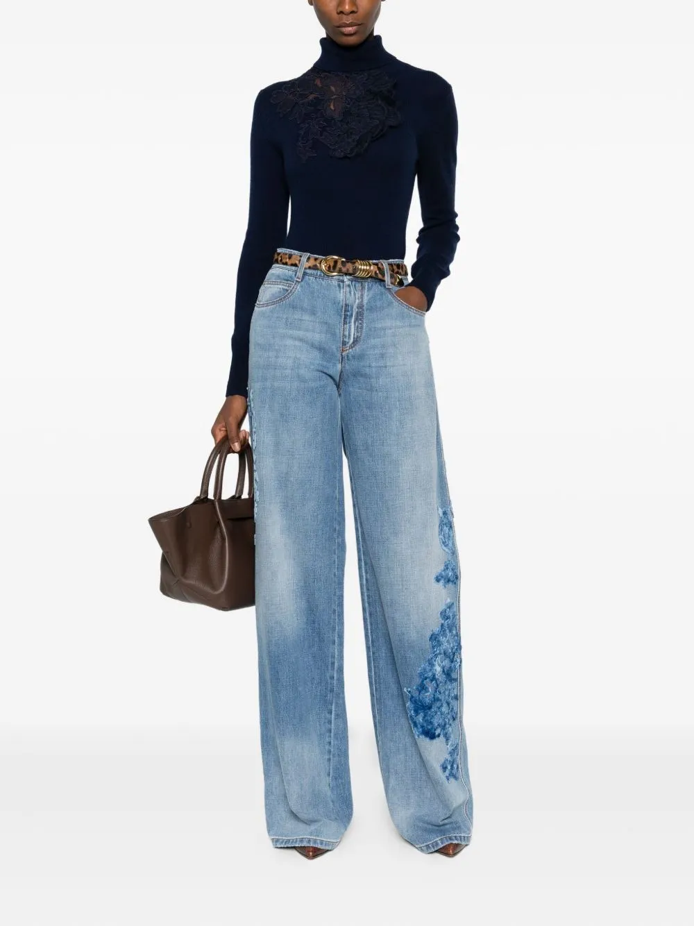 LACE ROLL NECK SWEATER sold by Lord & Taylor product image thumbnail 4