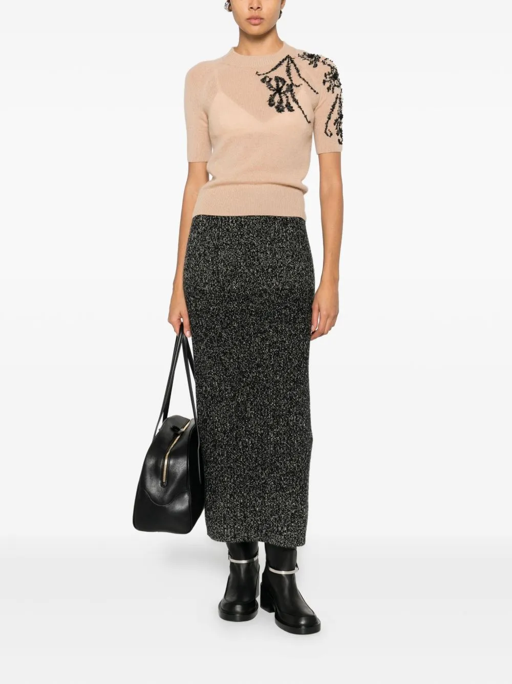 FLORAL EMBELLISHED TOP sold by Lord & Taylor product image thumbnail 2