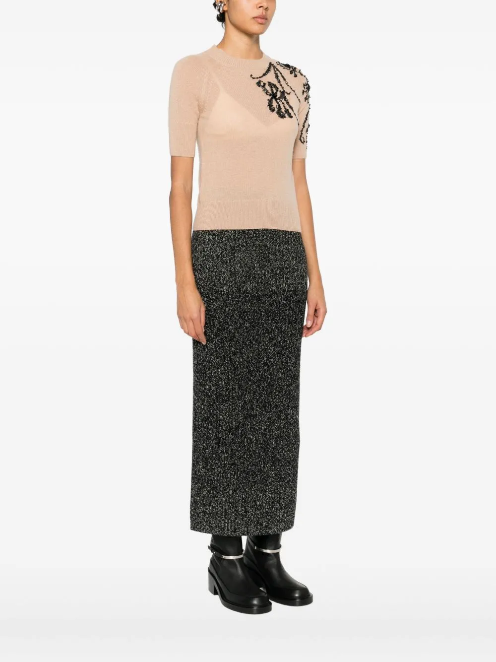 FLORAL EMBELLISHED TOP sold by Lord & Taylor product image thumbnail 3