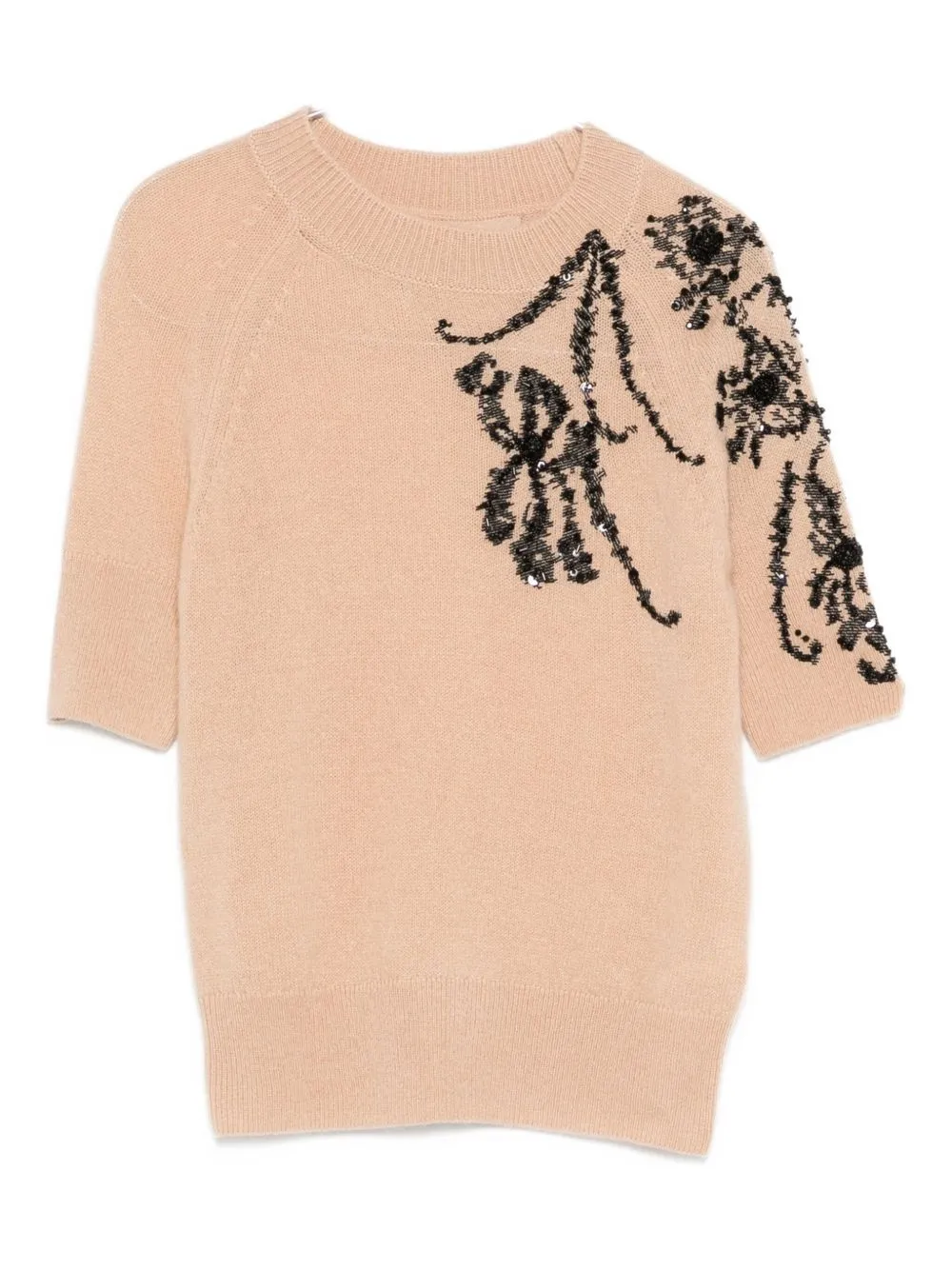 FLORAL EMBELLISHED TOP sold by Lord & Taylor