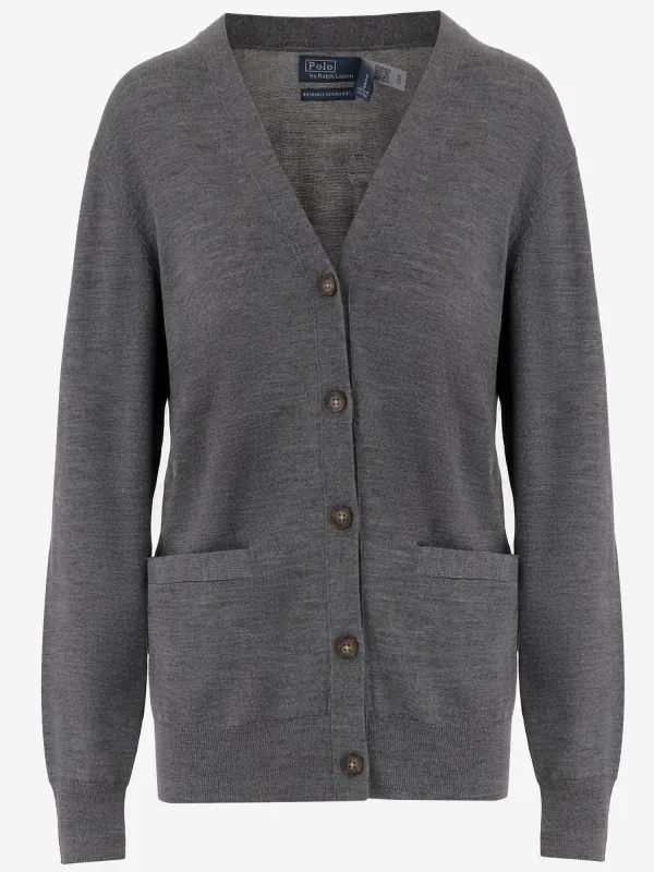 Wool V-Neck Cardigan with Pockets sold by Lord & Taylor