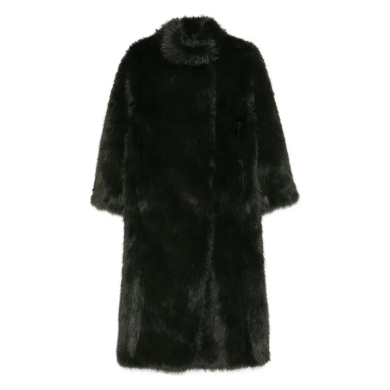 Green Long Sleeves Fur Coat sold by Lord & Taylor