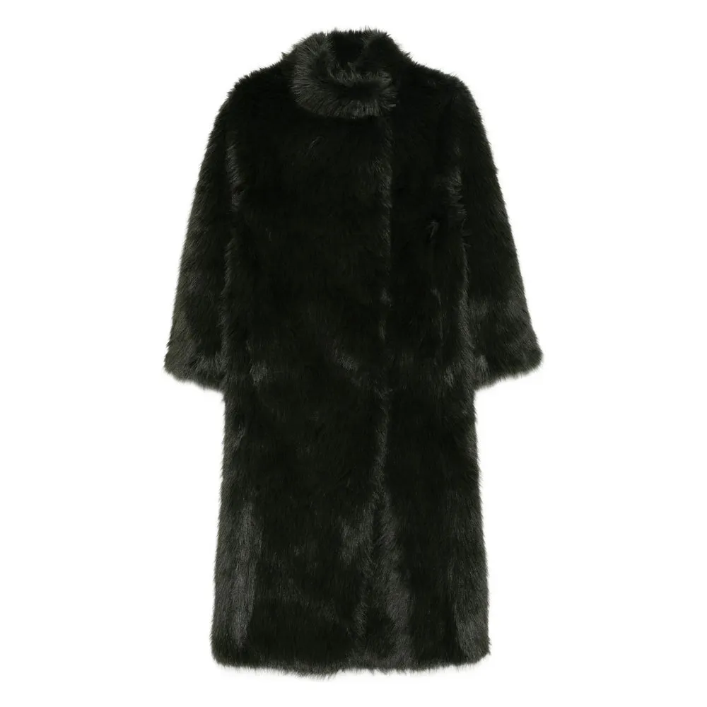 Green Long Sleeves Fur Coat sold by Lord & Taylor